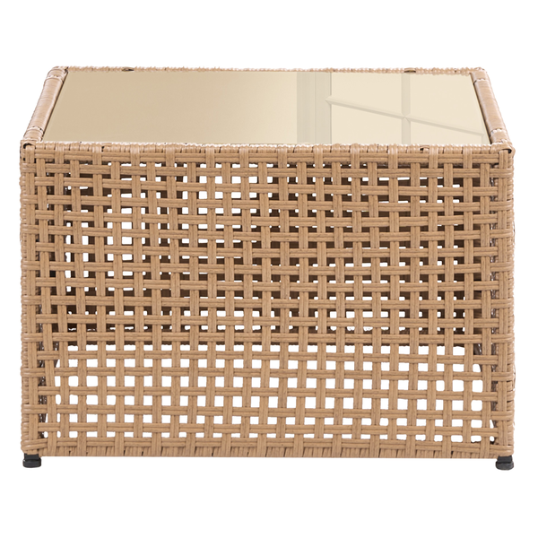 Dichte tropische Vegetation mit großen Blättern und Palmen