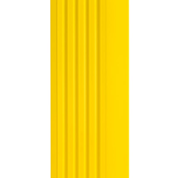 Gelbes Kunststoffpaneel mit gerippter Oberfläche