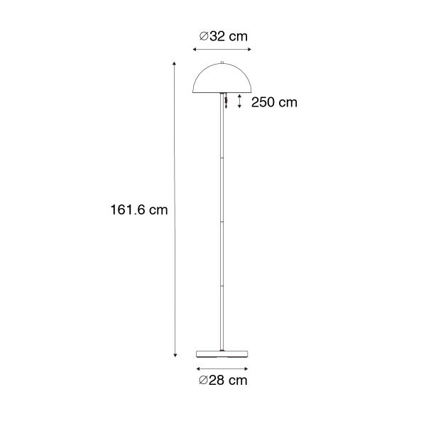 QAZQA - Modern AußenStehleuchte I Stehlampe I Standleuchte I Lampe I Leuchte schwarz wiederaufladbar 3-stufig dimmbar - Keira Touch-funktion Dimmer I Dimmbar I Außenbeleuchtung - Kunststoff Rund - I (