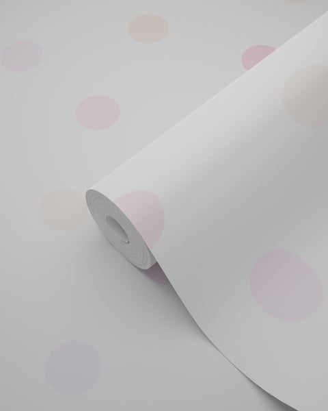 Origin Wallcoverings Tapete Punktmuster Puderrosa, Pastellviolett und Pfirsichorange - 53 cm x 10.05 m - 347507