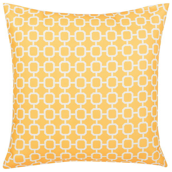 Gartenkissen 2er Set ASTAKOS Geometrisches Muster 40 x 40 cm Gelb
