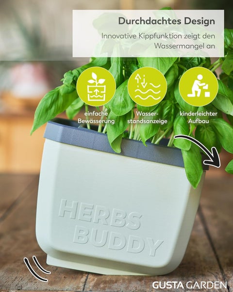 Gusta Garden Kräutertopf mit Bewässerungssystem