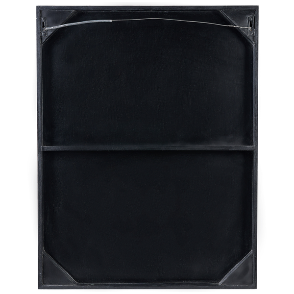 Rückseite eines Holzbilderrahmens mit Aufhängung