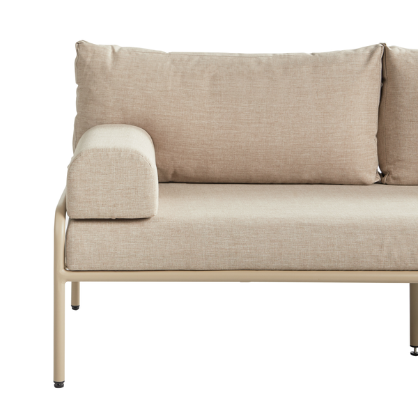Gartensofa 2-Sitzer SOLOFRA Metall Beige