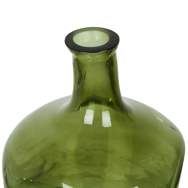 Blumenvase KERALA Glas 30 cm Olivgrün