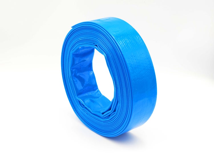 1 1/2 Zoll | 38 mm - 10 Meter - PVC Flachschlauch - Bauschlauch - Industrieschlauch - blau
