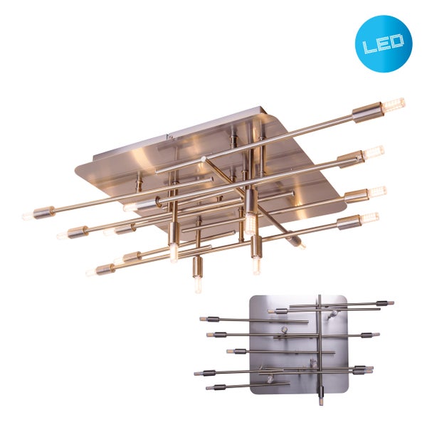 Deckenleuchte mit Metallgestell und mehreren Leuchtmitteln