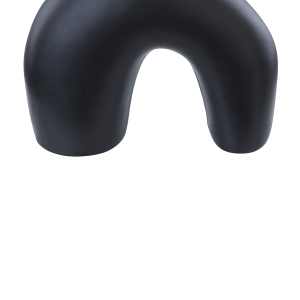 Blumenvase LAMIA Keramik 30 cm Schwarz