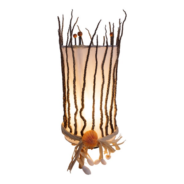 Dekorative Wandleuchte mit Muscheldekoration