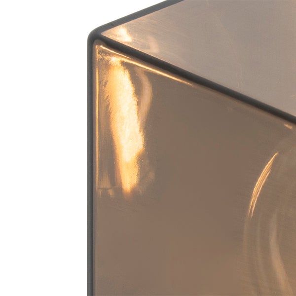 Stehende Außenlampe schwarz 50 cm IP44 mit Rauchglaseffekt - Dänemark