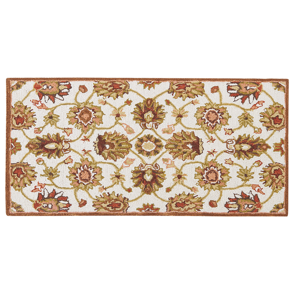 Teppich EZINE Beige 80 x 150 cm Wolle