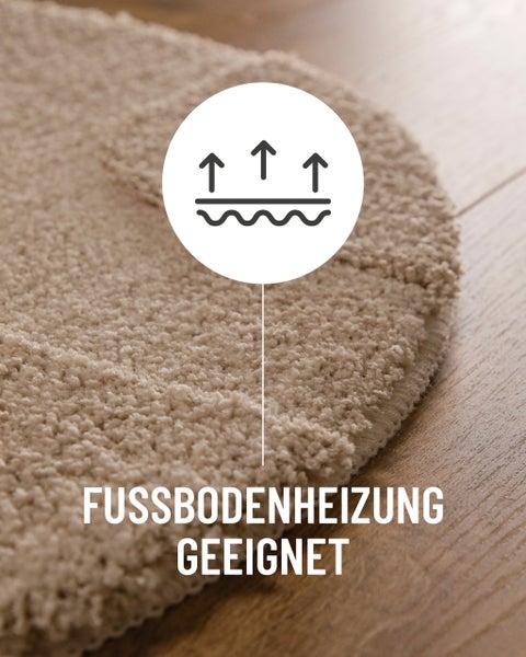 Teppich geeignet für Fußbodenheizung.