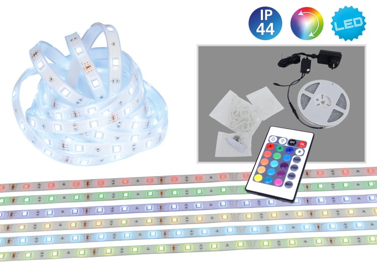 LED-Streifen mit Zubehör und Fernbedienung
