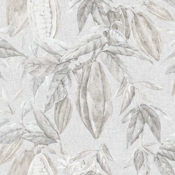 Sanders und Sanders Tapete Blätter Grau - 53 cm x 10 m - 640216