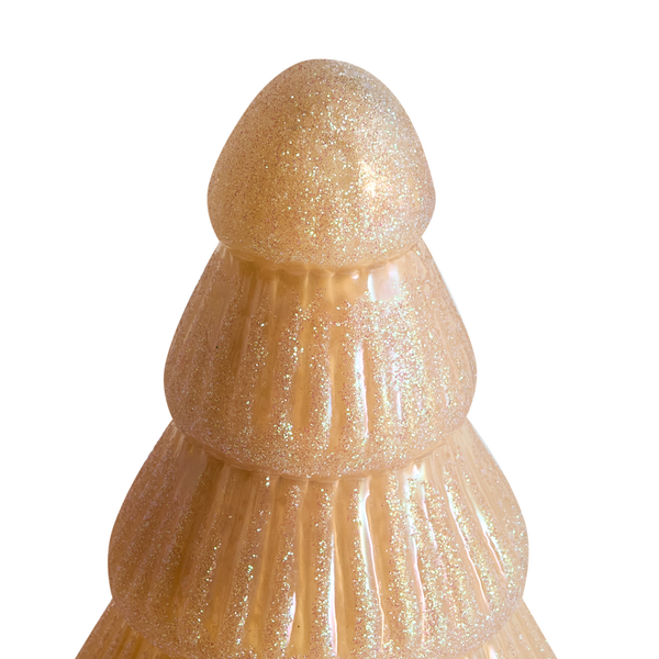 Dekorativer Weihnachtsbaum aus Kunststoff mit Glitzer