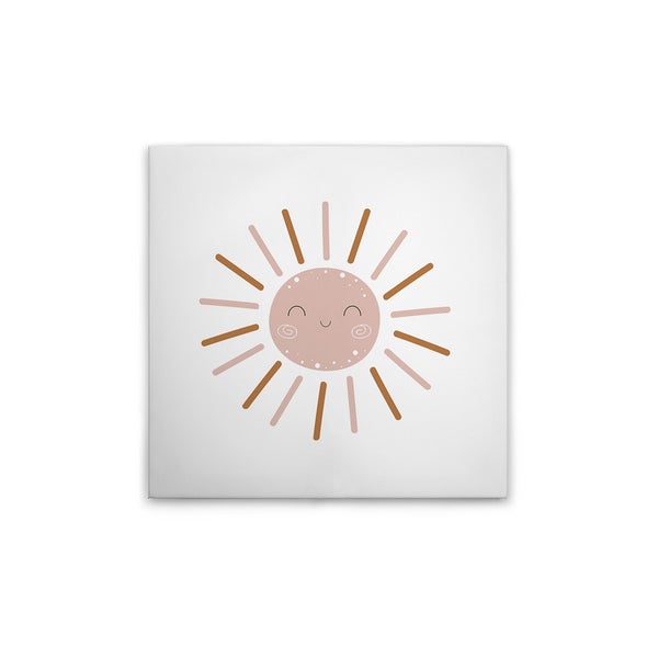 Illustration einer lächelnden Sonne auf Leinwand