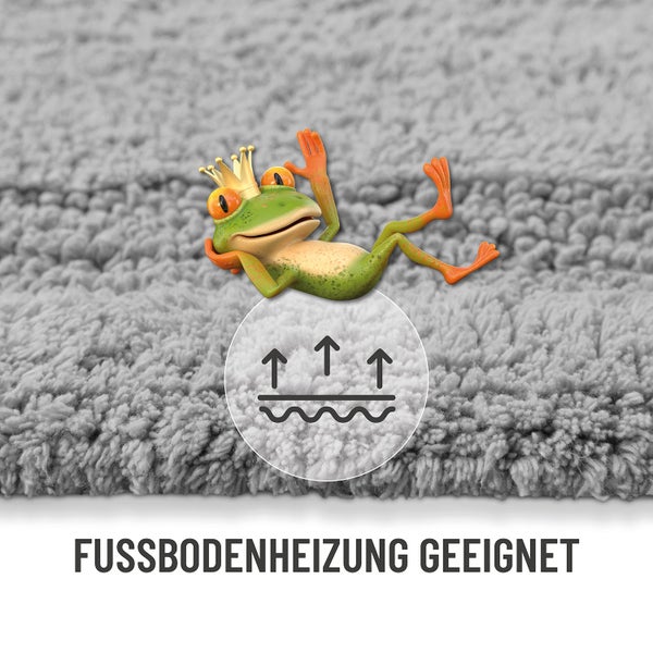 Badematte für Fußbodenheizung geeignet.