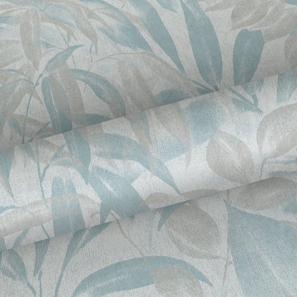 Sanders und Sanders Tapete Blätter Graublau - 53 cm x 10 m - 640230