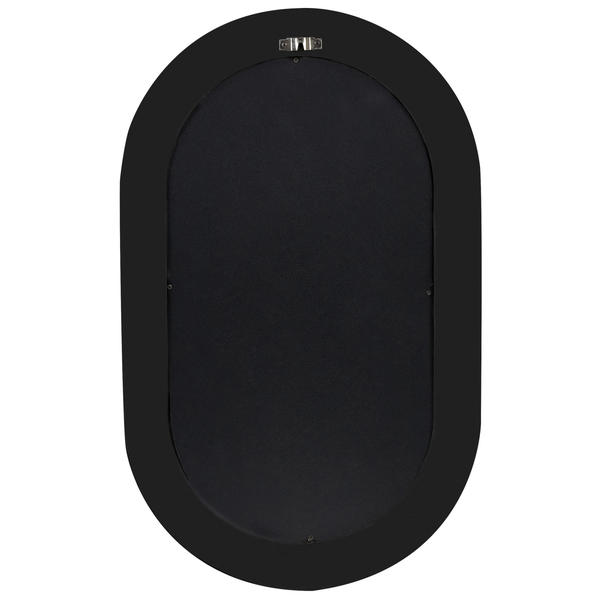 Rückseite eines ovalen Spiegels mit Rahmen