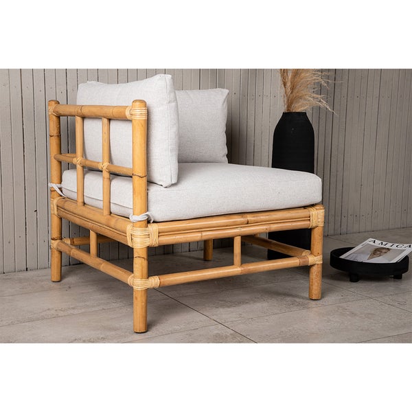 Cane Gartensofa Eckteil natur. 75 X 76 X 70 cm
