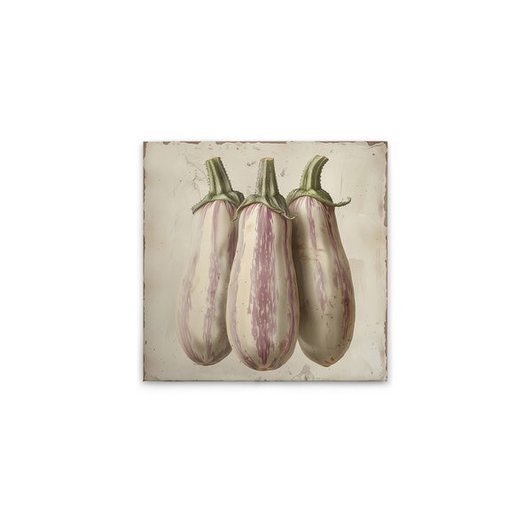 Dekorfliese mit Auberginen Motiv