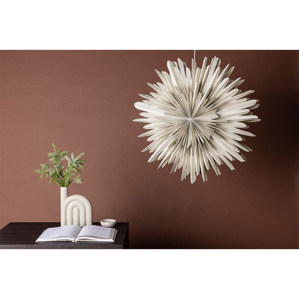Sälen Weihnachtsstern mit Licht Papier Ø80 cm Pendelleuchte beige. 80 X 25 X 80 cm