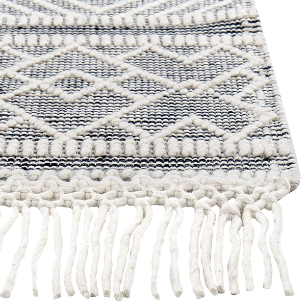 Teppich TOPRAKKALE Grau 160 x 230 cm Wolle
