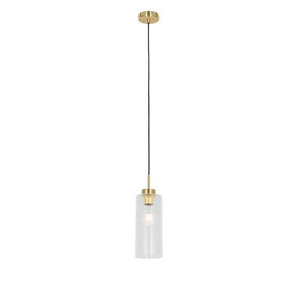 Art-Deco-Hängelampe Gold mit Glas - Laura