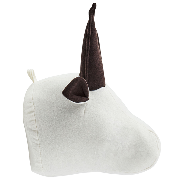 Wanddekoration für Kinder Stier GEOFFREY Baumwolle 24 cm Weiß