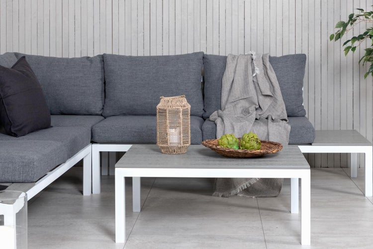 Odense Loungeset 2 Teile grau,weiß. 1 X 1 X 1 cm