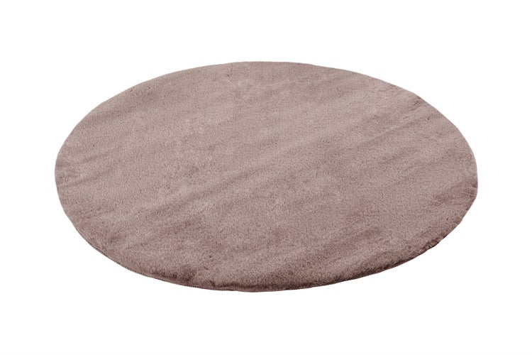 Kurzflor Teppich Oasisia Rosa 22 mm Uni Ø 100 cm