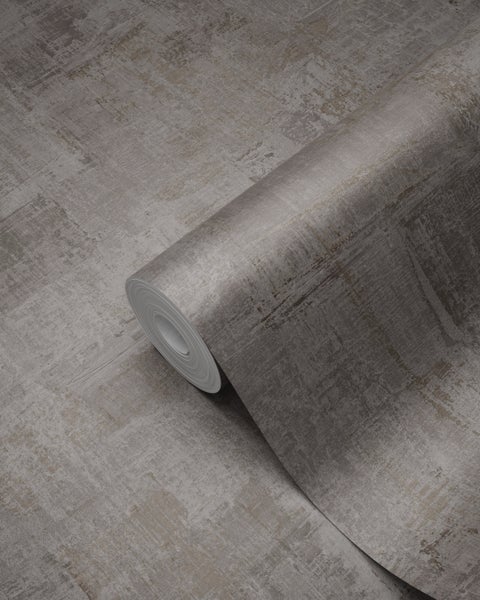 Origin Wallcoverings Tapete mit malerischem Effekt Taupe - 53 cm x 10.05 m - 347386