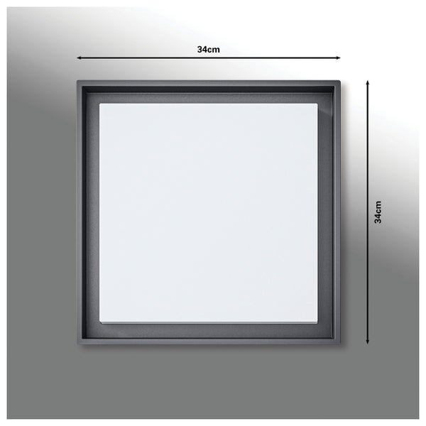 Quadratische LED-Wandleuchte, 34 cm