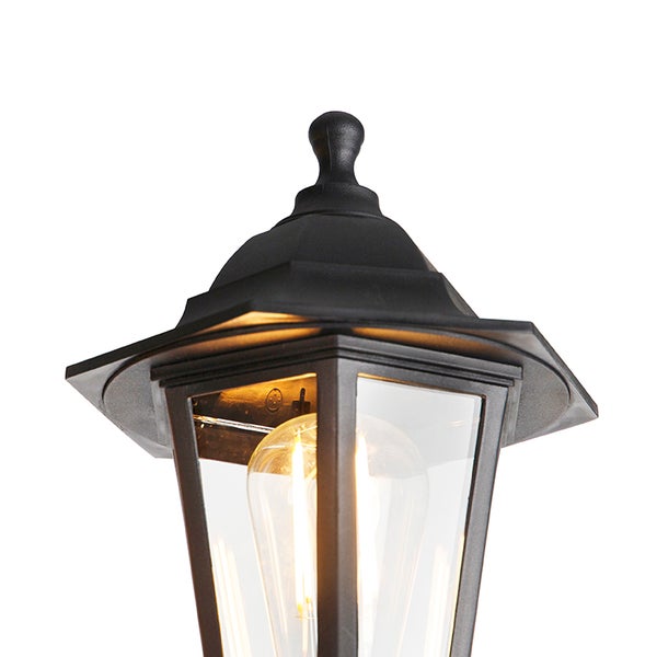 Klassische Laterne schwarz 3-Licht IP44 - New Haven