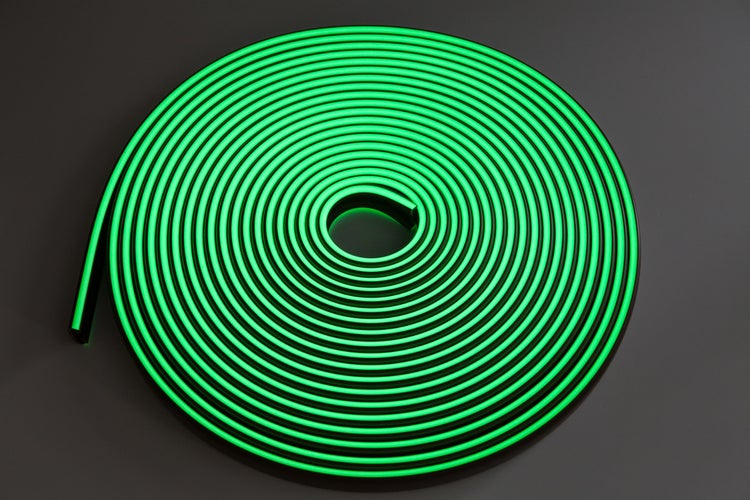 Flexible Neon LED Leiste, aufgerollt