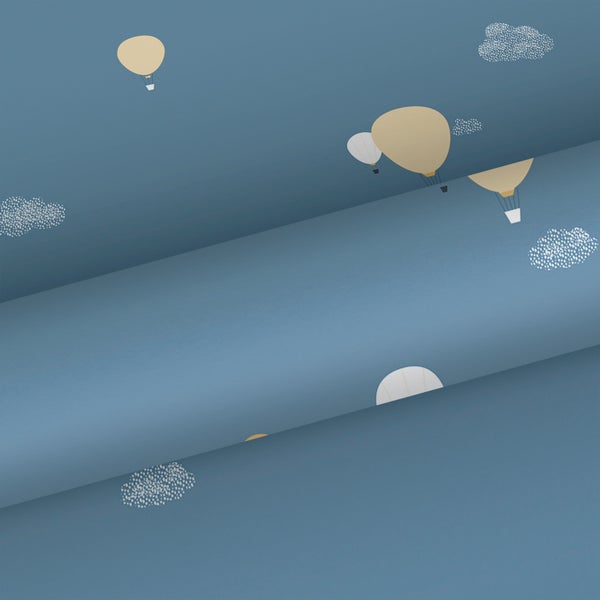 Sanders und Sanders Tapete Luftballons Dunkelblau - 53 cm x 10 m - 640287