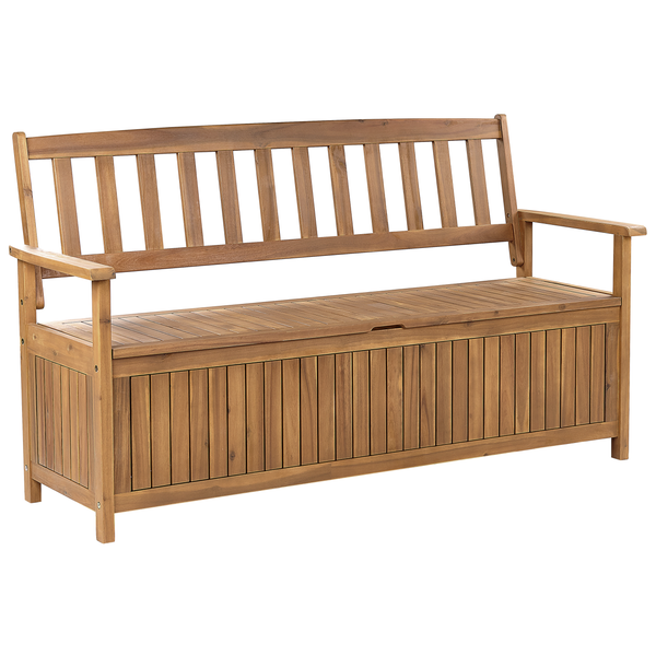 Gartenbank SOVANA 160 cm mit Stauraum Akazienholz Braun
