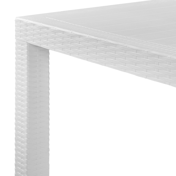 Gartentisch FOSSANO 140 cm 80 cm Weiß