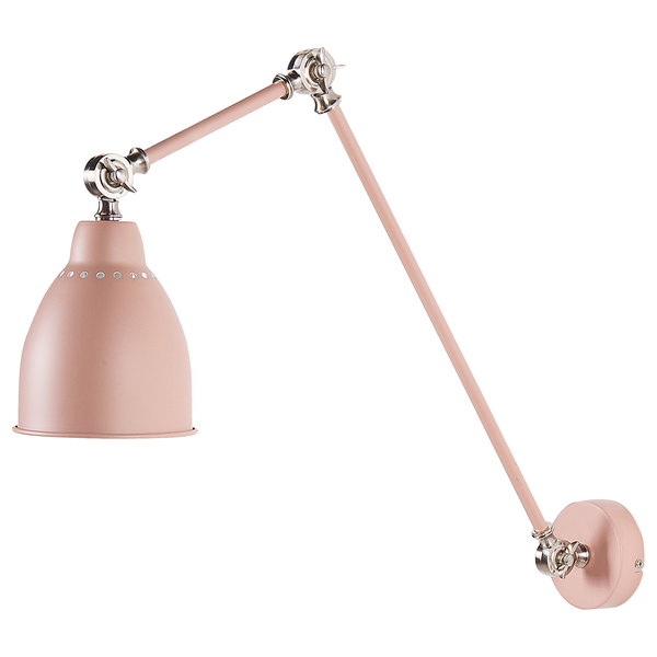 Wandlampe MISSISSIPPI verstellbar Metall Pastellrosa