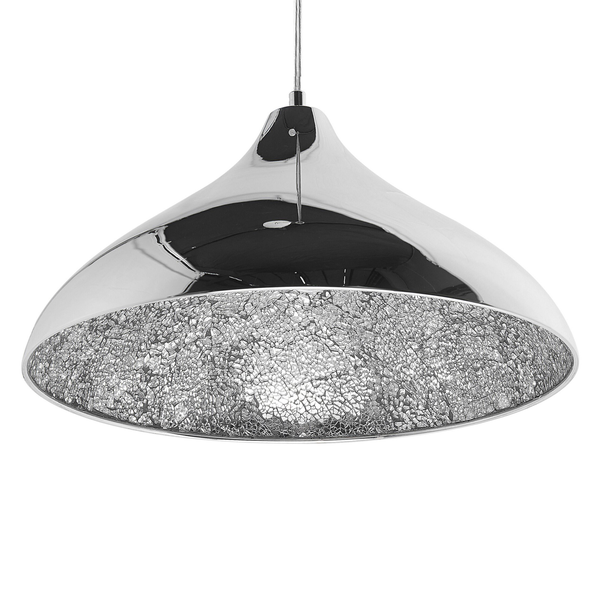 Hängeleuchte silber Kegelform ISKAR