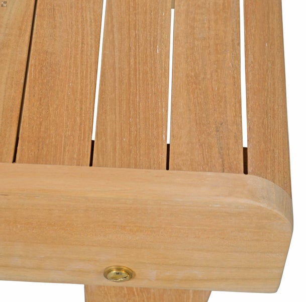 Teak Fußhocker 50 x 50 cm passend zum Teak Alstersessel verstellbar wetterfest