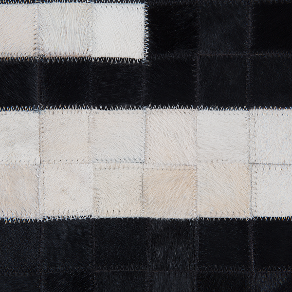 Teppich BOLU Schwarz 80 x 150 cm Echtleder