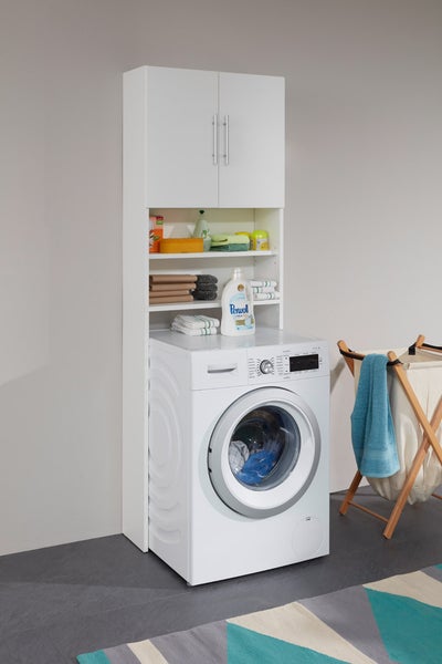 Waschtischunterschrank mit Holzdekor und Becken