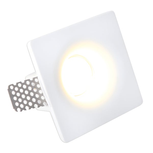 Quadratischer Einbaustrahler mit Metallschiene