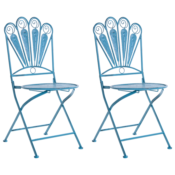 Zwei Klappstühle für den Garten aus Metall