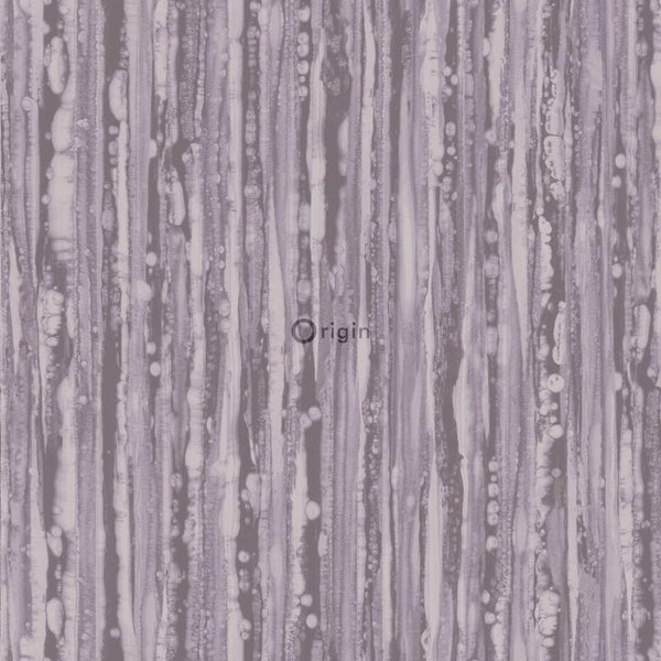 Origin Wallcoverings Tapete Streifen Lila Grau und Grau - 53 cm x 10.05 m - 346641