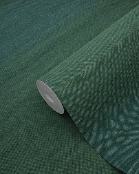 Origin Wallcoverings Tapete Gewebeoptik mit Farbverlauf Meeresgrün - 53 cm x 10.05 m - 347753