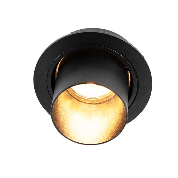 Modernes rundes Einbaudownlight neigbar schwarz - Installa