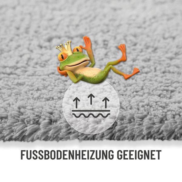 Badematte geeignet für Fußbodenheizung.