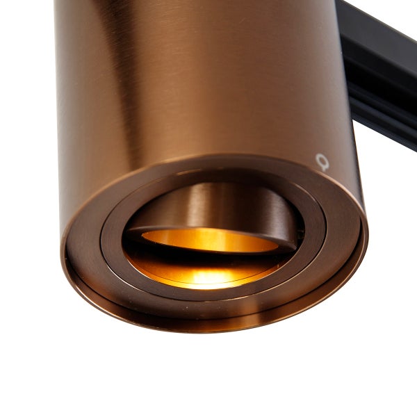 Moderner 1-Phasen-Schienenstrahler dunkelbronze - Rondoo Up